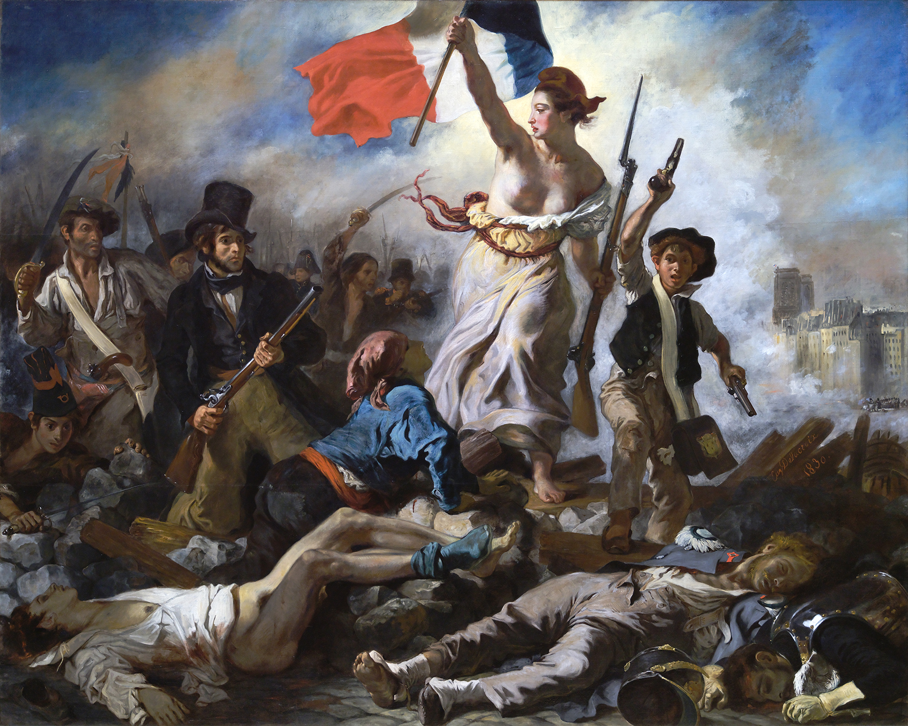 La_Liberté_guidant_le_peuple_-_Eugène_Delacroix_-_Musée_du_Louvre_Peintures_RF_129_-_après_restauration_2024_s